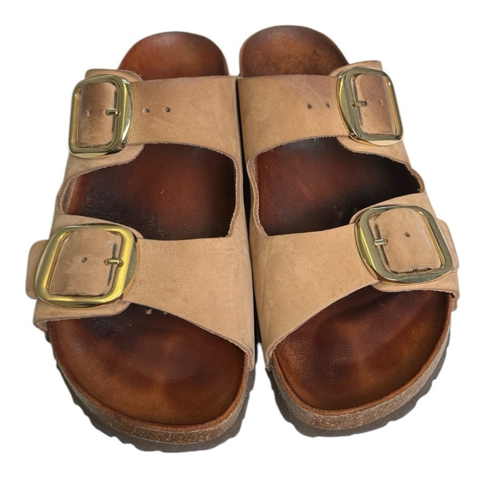 Bio Bio Footwear Sandal Woman‎ Double Strap Mila 100% Leather Made In Spain 9.5